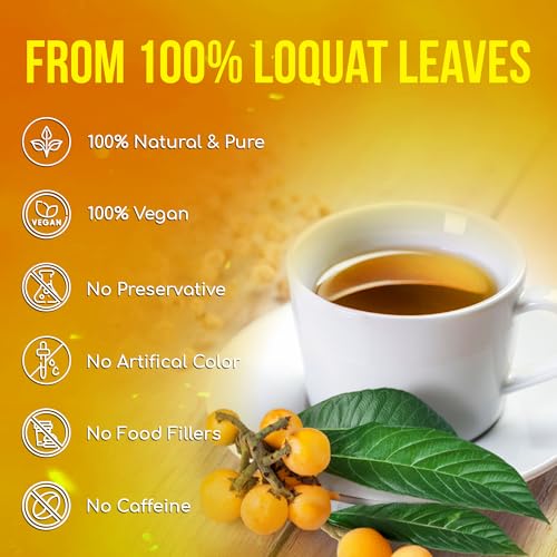 Image of FreshDrinkUS, Premium 8oz Loquat Leaves | Dried Loquat Loose Leaf Tea | Eriobotrya japonica | Naturally Dried, Cut & Sifted | Herbal Tea Ingredient. Sugar-Free. Caffeine-Free. Vegan