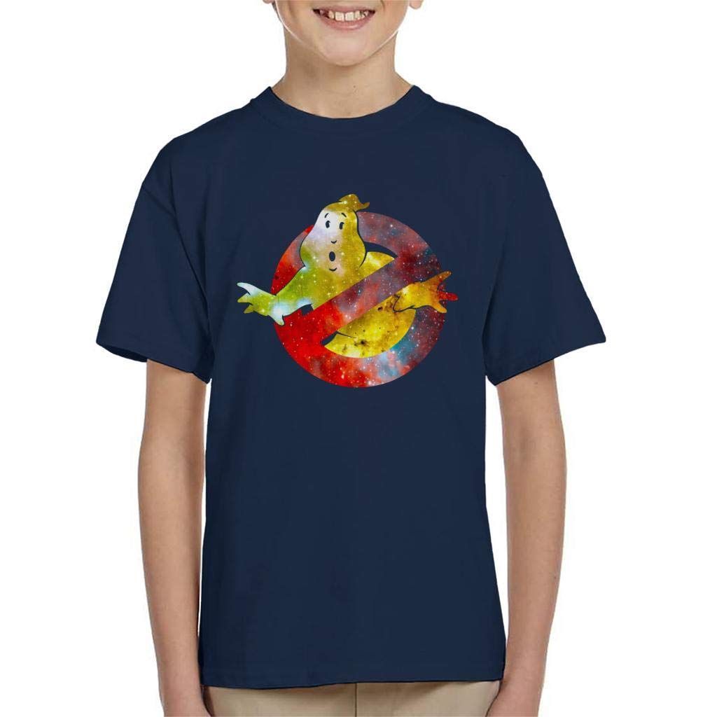 Cloud City 7 Ghostbusters Silhouette Logo Kid's T-Shirt Navy Blue