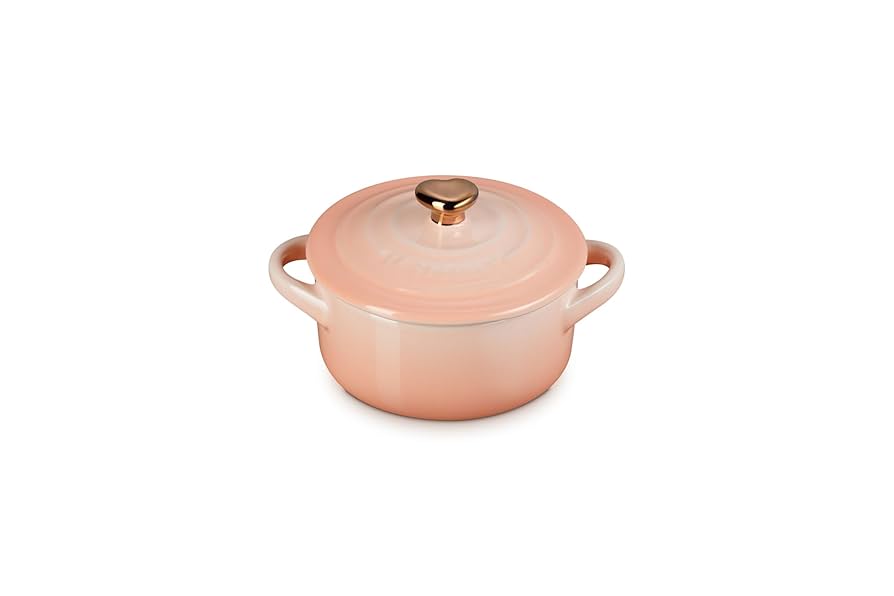 LE CREUSET PECHE PEACH 丸型ホーロー鍋 箱付き LE CREUSET PECHE PEACH 丸型ホーロー鍋 箱付き