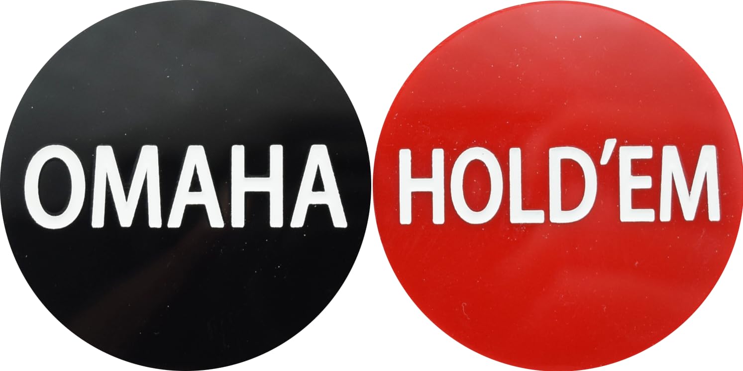 1 Omaha/Hold'em Button 2 INCH Omaha Holdem Poker TOURNAMENTS