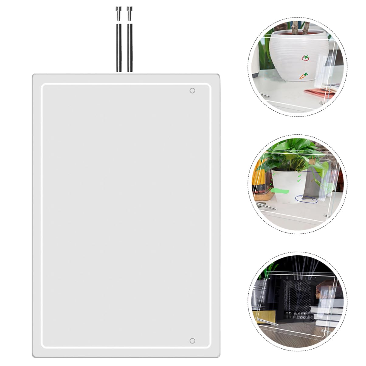 Tisch Whiteboard aus Acryl, Transparente Planertafel, 2 Stück