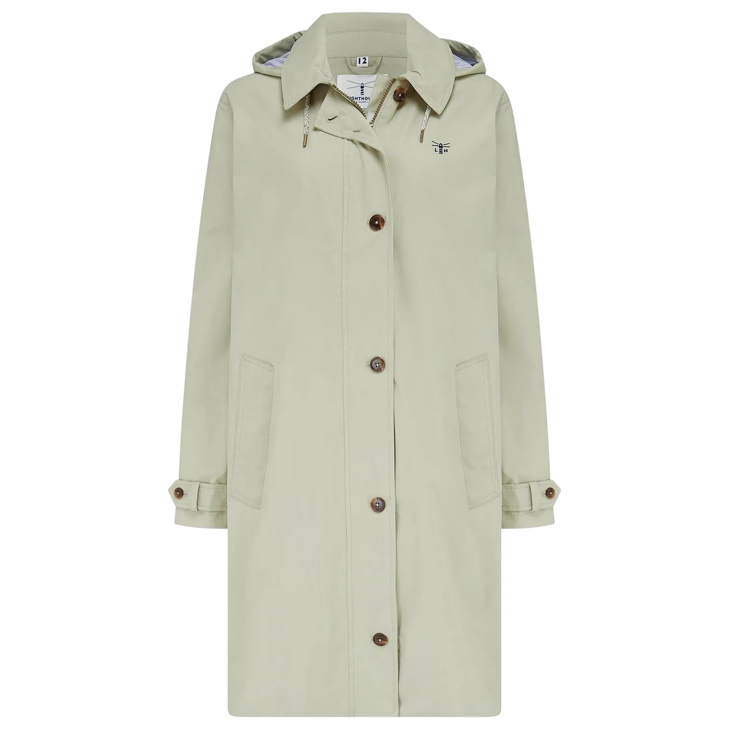 Lighthouse Clothing Women's Waterproof Coat - Beige - Size 14