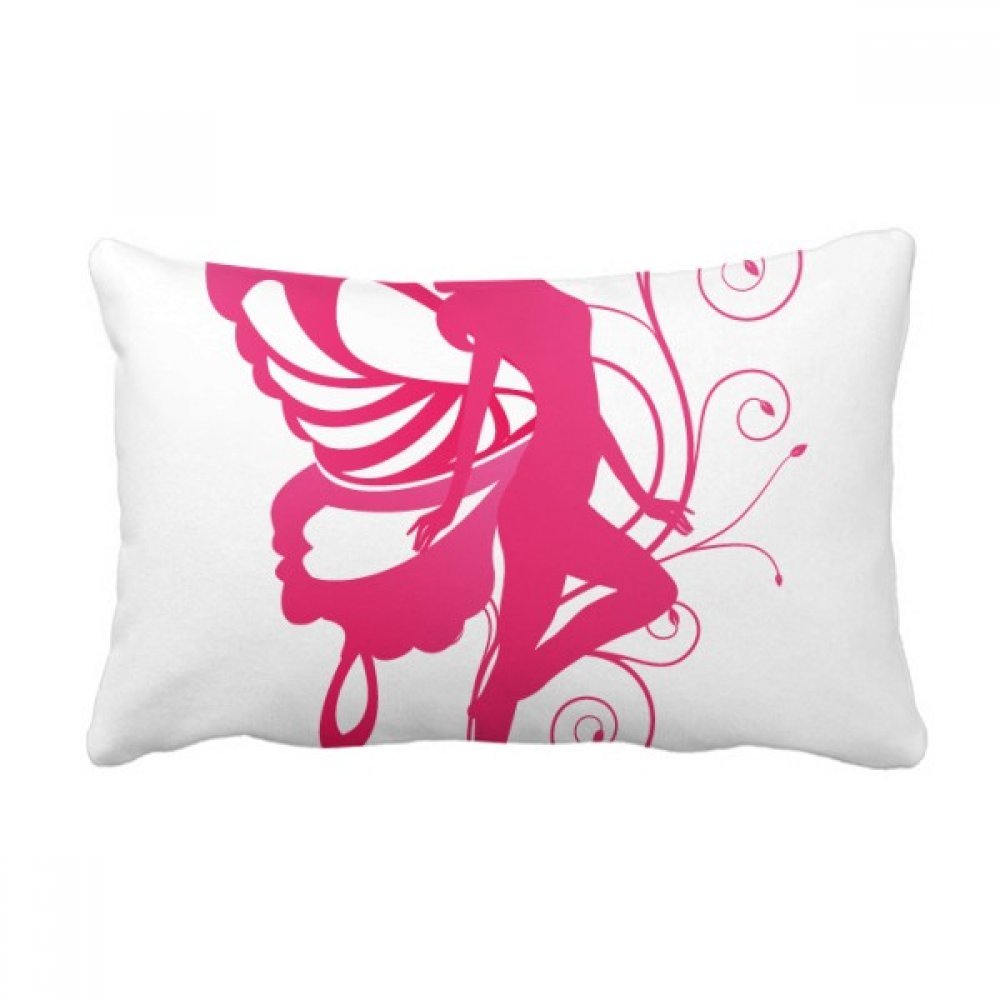Coussin lombaire papillon rose ergonomique pour le soutien du dos