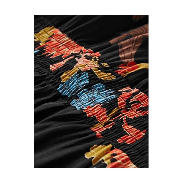 Milumia-Womens-Boho-Button-Up-Split-Floral-Print-Flowy-Party-Dress Milumia Women's Vintage Boho Button Up Split Floral Print Flowy Party Dress A Black X-Large