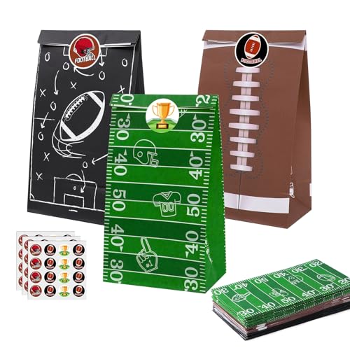 woric 36 Pack Football Goodie Bags with Stickers, Football Party Bags