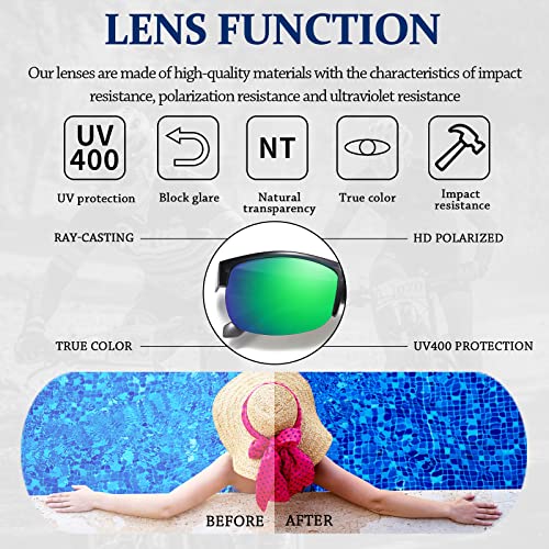 Image of DUCO Polarized Fitover Sunglasses UV400 Protection & HD for Unisex 8960