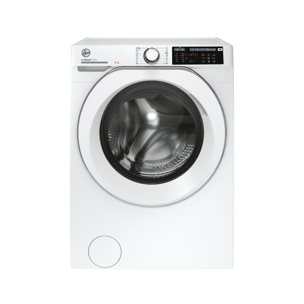 Hoover H-WASH 500 Lavatrice 8 Kg, Libera Installazione, 1400 Giri, Controllo App hOn, Motore Inverter, AxLxP (85 x 60 x 53 cm), Bianca - HW 48AMC/1-S [Classe di efficienza energetica A]