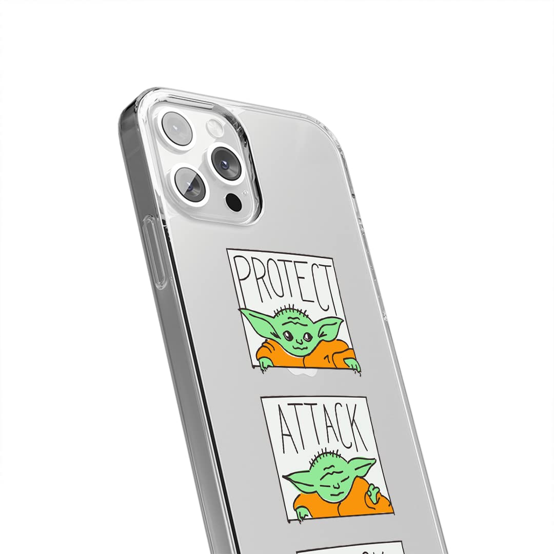 ERT GROUP custodia per cellulare per Apple Iphone 13 PRO originale e con licenza ufficiale Star Wars, modello Baby Yoda 020 in vetro temperato, custodia protettiva