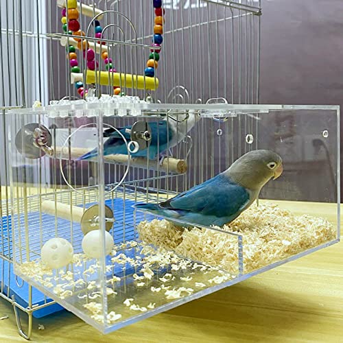 Image of Breeding Box for Bird, Transparent Parrot Nesting Box Acrylic Parrots Mating Box for Lovebirds Large and Medium Sized Birds