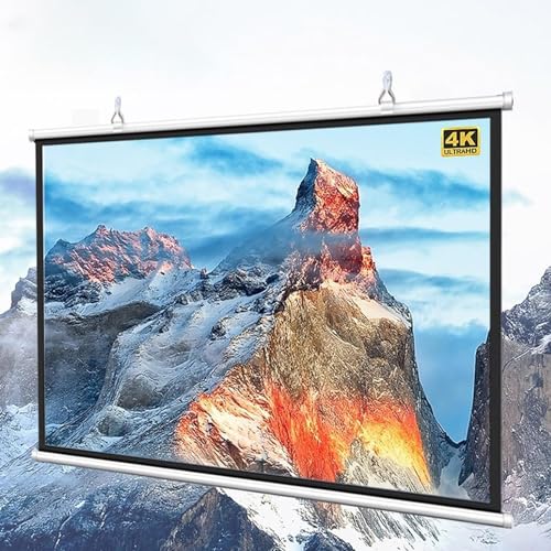 Pantalla de proyección manual 72" 16:9 para cine en casa miniatura 3