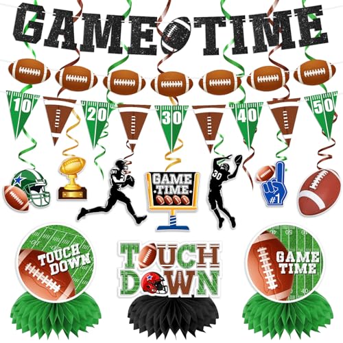 20Pcs Football Party Decorations Football Paper Garland Banner - NO DIY