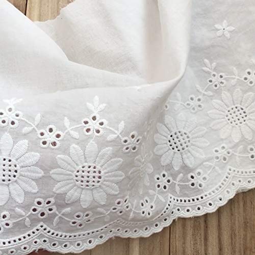 Amazon | 幅27cm x長さ180cmひまわり刺繍アイレットレース