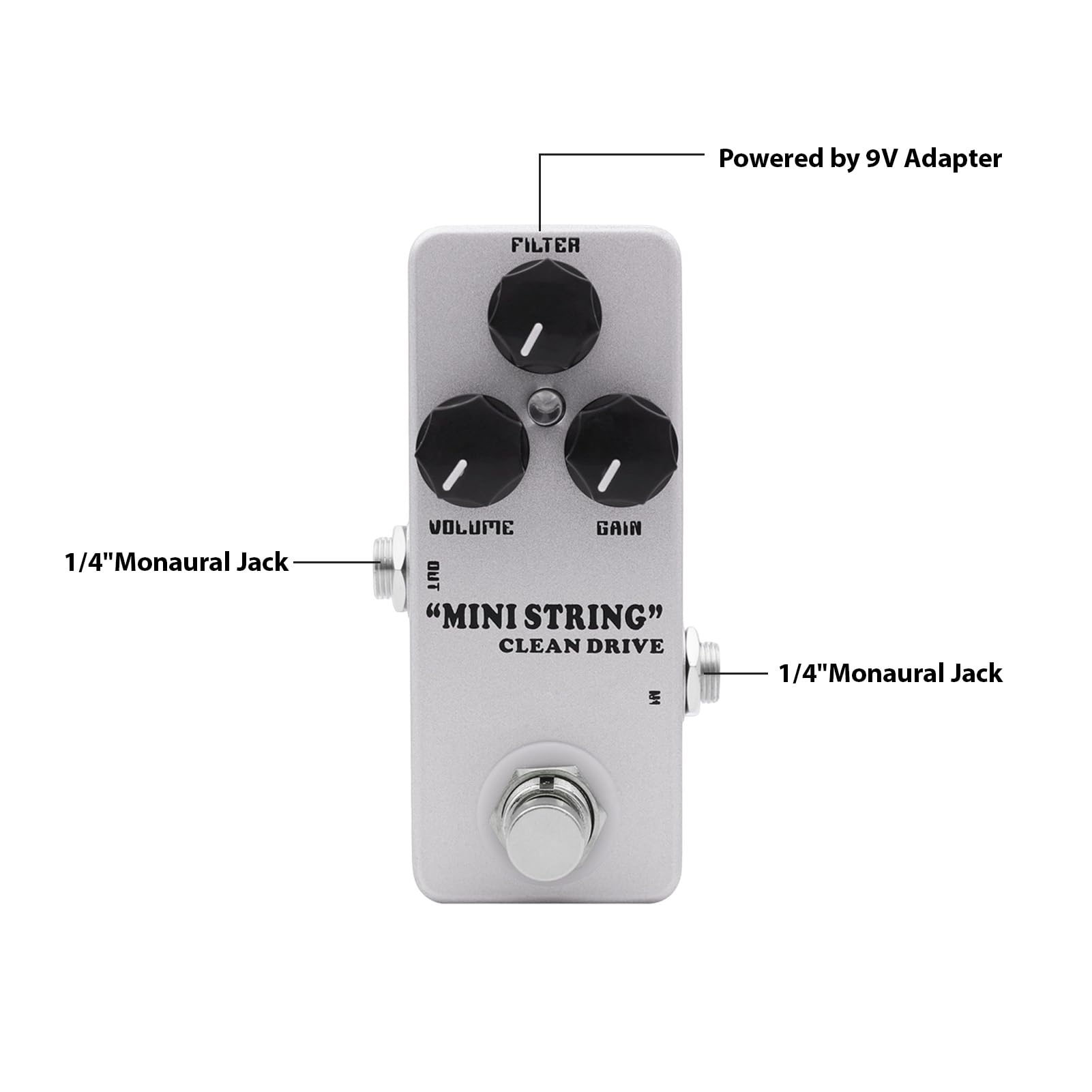 Luocute Pedale per Chitarra, Pedale Effetto Ritardo Compressore Overdrive Boost Analogico con Tono Caldo True Bypass, Effetti per Chitarra Elettrica Dumbles per Amplificatori per