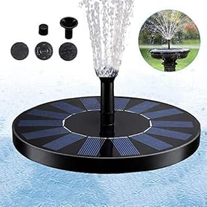 Zonnefontein pomp,Solar fonteinpomp,zonne-waterpomp,verbeterde tuin met 4in1 sproeier, 1,4 W monokristallijn zonnepaneel…