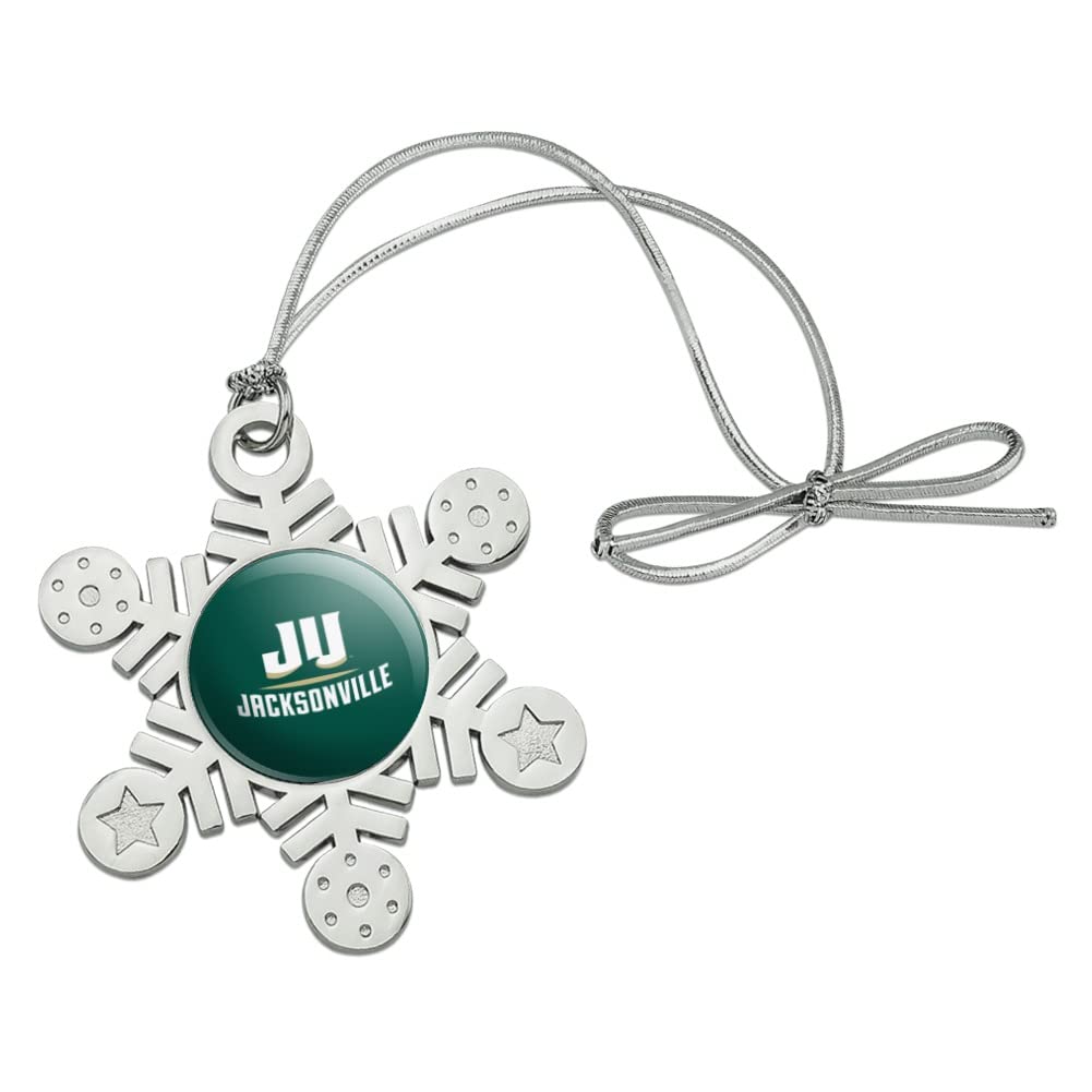 GRAPHICS & MORE Jacksonville University Primary Logo Metal Snowflake Christmas Tree Holiday Ornament