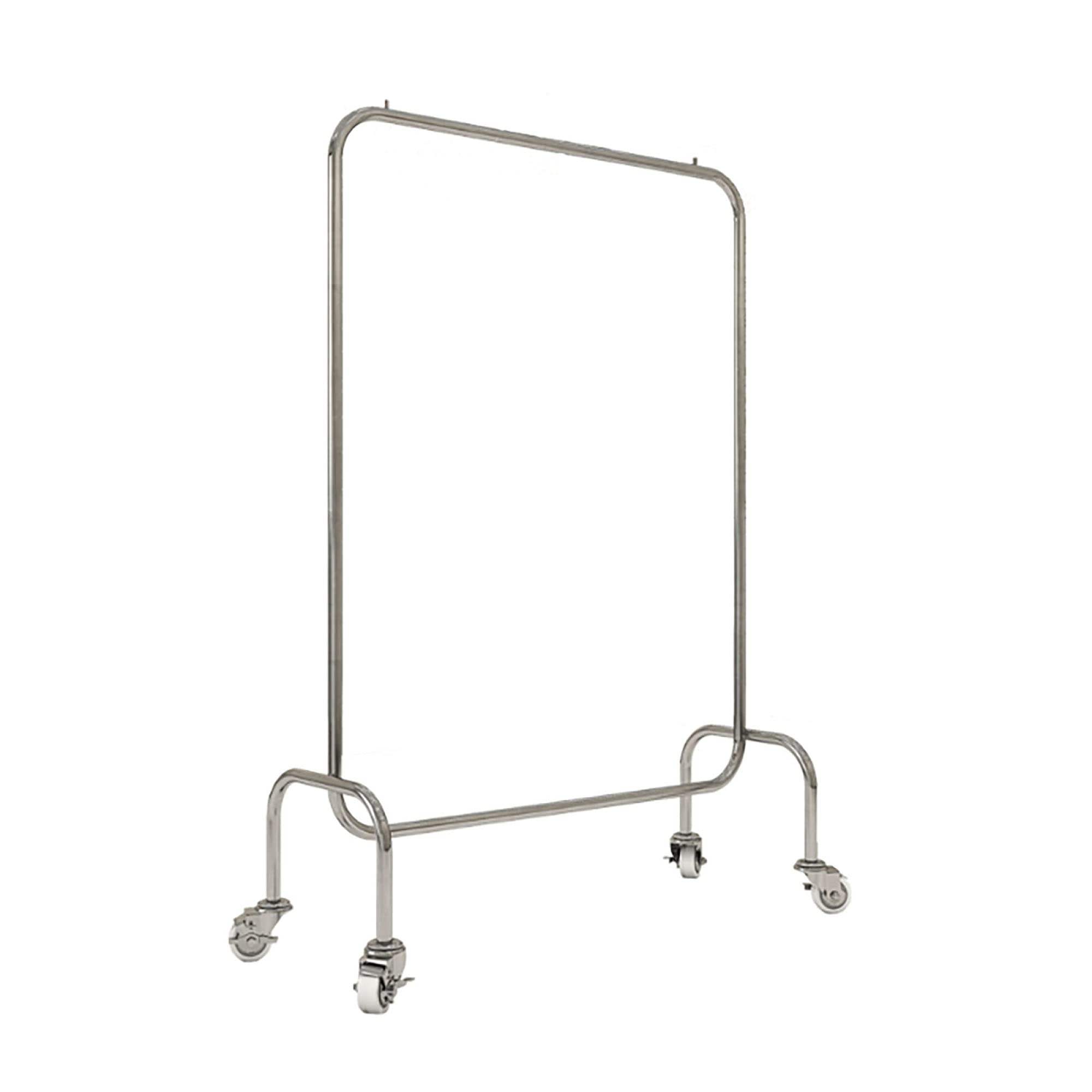Stojak na ubrania, jednobiegunowy wieszak wolnostojący ze stali nierdzewnej, na płaszcze, koszule, sukienki, szaliki, torby/srebro/150 cm