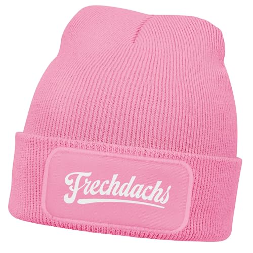 MoonWorks® Wintermütze Kinder Beanie für Mächen mit Patch Aufdruck...