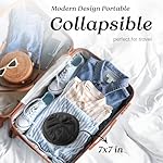 Collapsible Pop Up Laundry Basket, Hamper with Sturdy Handles and Side Pocket - Mesh Portable Foldable Dirty Clothes Hamper for Dorm, Laundry room, Bathroom and Travel Storage, Navy Blue - Image 2