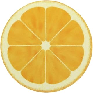 マウスパッド丸型 個性的 おしゃれ 柔軟 かわいい ゴム製裏面 ゲーミングマウスパッド PC ノートパソコン オフィス用 円形 デスクマット 滑り止め 耐久性が良い 面白いフルーツパターン (レモン)