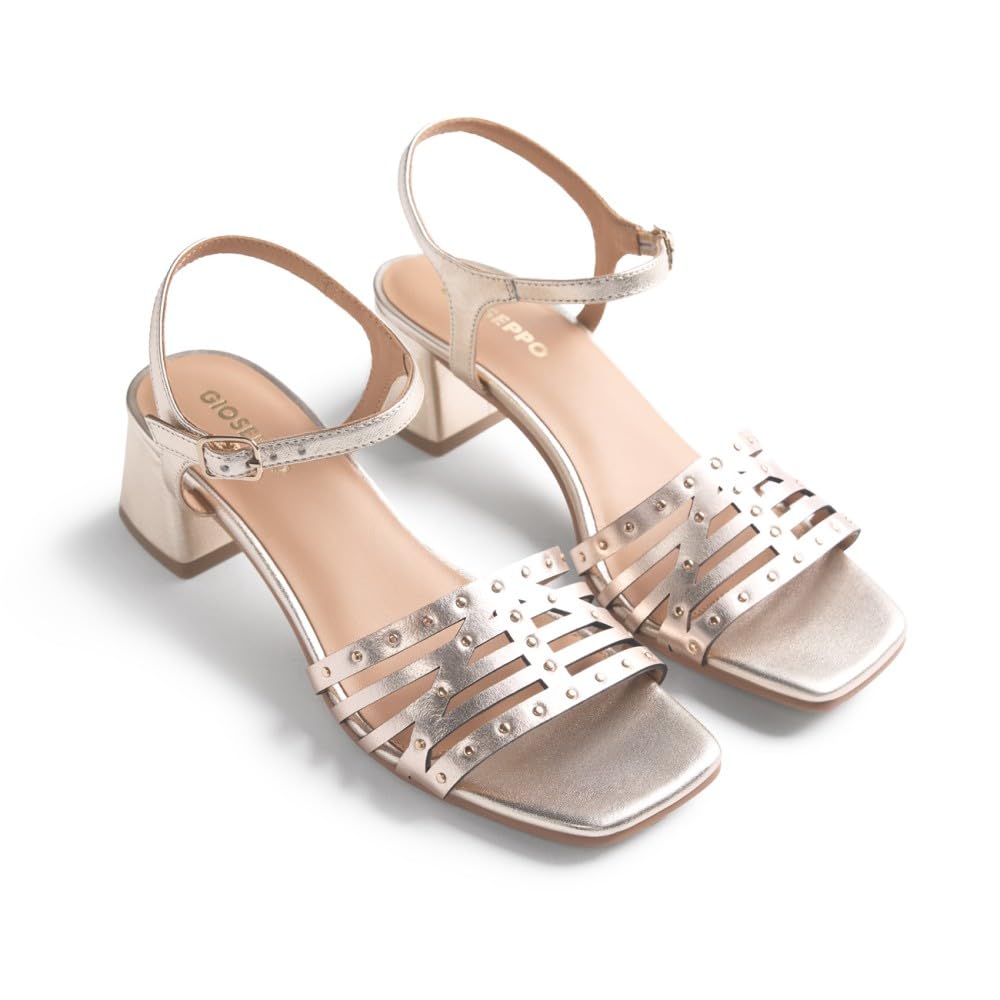 GIOSEPPO Women's Bais T-Strap, Platinum, 6.5 UK