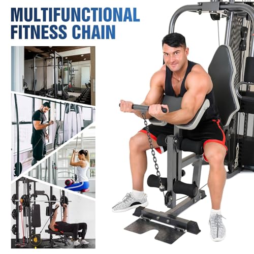 Mixizigoz Corrente de fitness, corrente de levantamento de peso, cabo de exercício de aço inoxidável