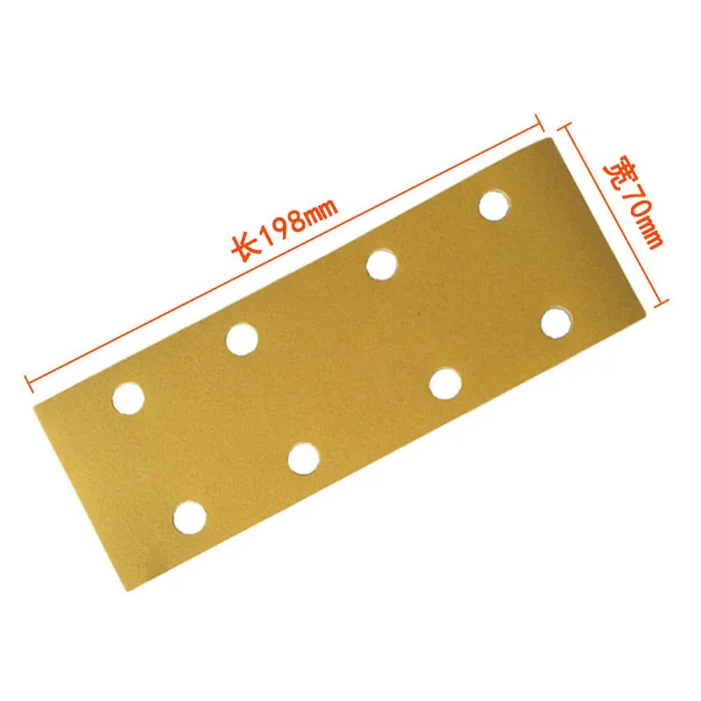 (50 szt.) 198x70mm ścierne bezpyłowe paski szlifierskie antyblokujący papier ścierny 80-400 szlifierka, 120 ziarnistość 50 szt., BH01