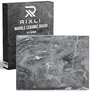 Kitchen marble stone cutting board marble cutting charcuterie board of 16 x 12 x 06 inches non slip scratch resistant pastry tray rectangular serving chopping slab for countertop black  urban country home decor