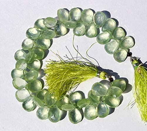 Perles en préhnite de 10-13 mm pour créer vos colliers d'été bohèmes