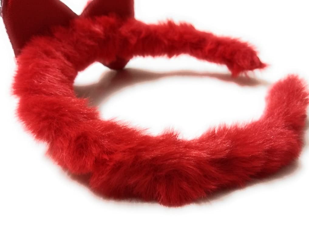 Moms Darling Hair Accessories, Sequins + Furr Double Bow attached onto the Furry Hairband Headband for Baby Girl/Girls/Women. Pack of 1 piece. Color-RED, Multicolor (B094GCGKK8) Amazon Price History, Amazon Price Tracker