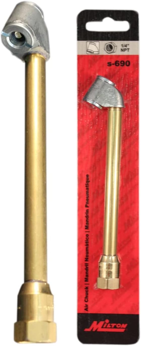 Milton DualHead Air Chuck, 1/4" FNPT, Tire Air Chuck for