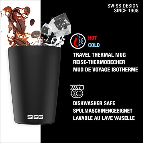 SIGG Neso Cup Black Thermobecher (0.3 L), schadstofffreier und isolierter Kaffeebecher, Coffee to go Becher aus 18/8 Edelstahl… – Ansicht 2