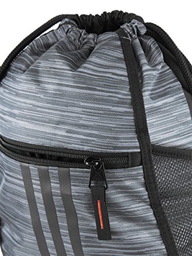 Image of adidas Alliance II Sack Pack, One Size, Onix Looper /Black /Blaze Orange