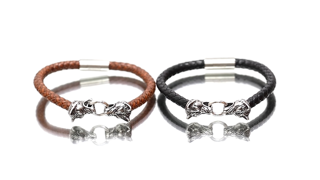 Amazon.com: Edforce Stainless Steel Men's Panther Heads Braided