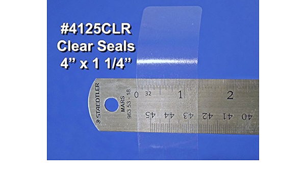 Amazon.com : Clear Seal Sticker Labels 4 x 1.25 Inches ...