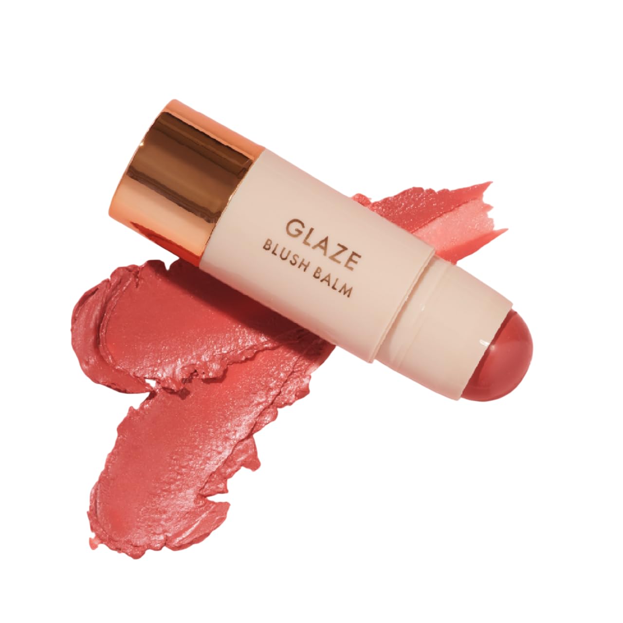 Bellamianta Glaze Blush & Glow Balm, baume brillant, 5 g, multi-usage pour les joues, les lèvres et les yeux, blush, ingrédients qui aiment la peau, beurre de karité et huile d'avocat (rose du désert)
