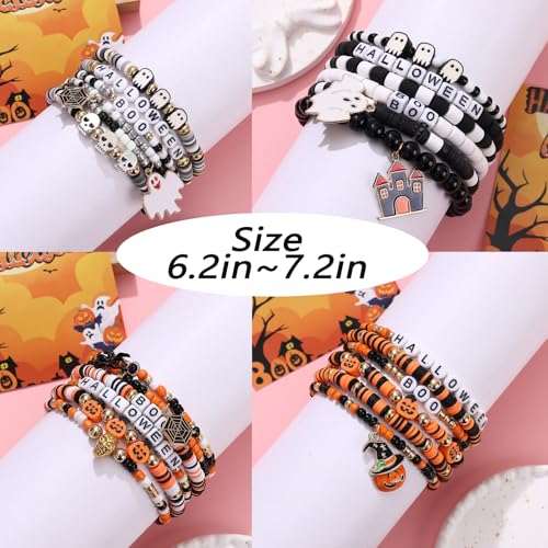 Cooluckday 36 Pcs Holiday Bracelets for Women Easter Mother's Day Christmas St. Patrick's Day Mardi Gras Bracelets Stackable Stretch Friendship Bracelets Set3