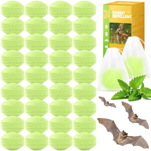 36 Pack Peppermint Oil Bat and Bird Repellent with 36 Mesh Bags