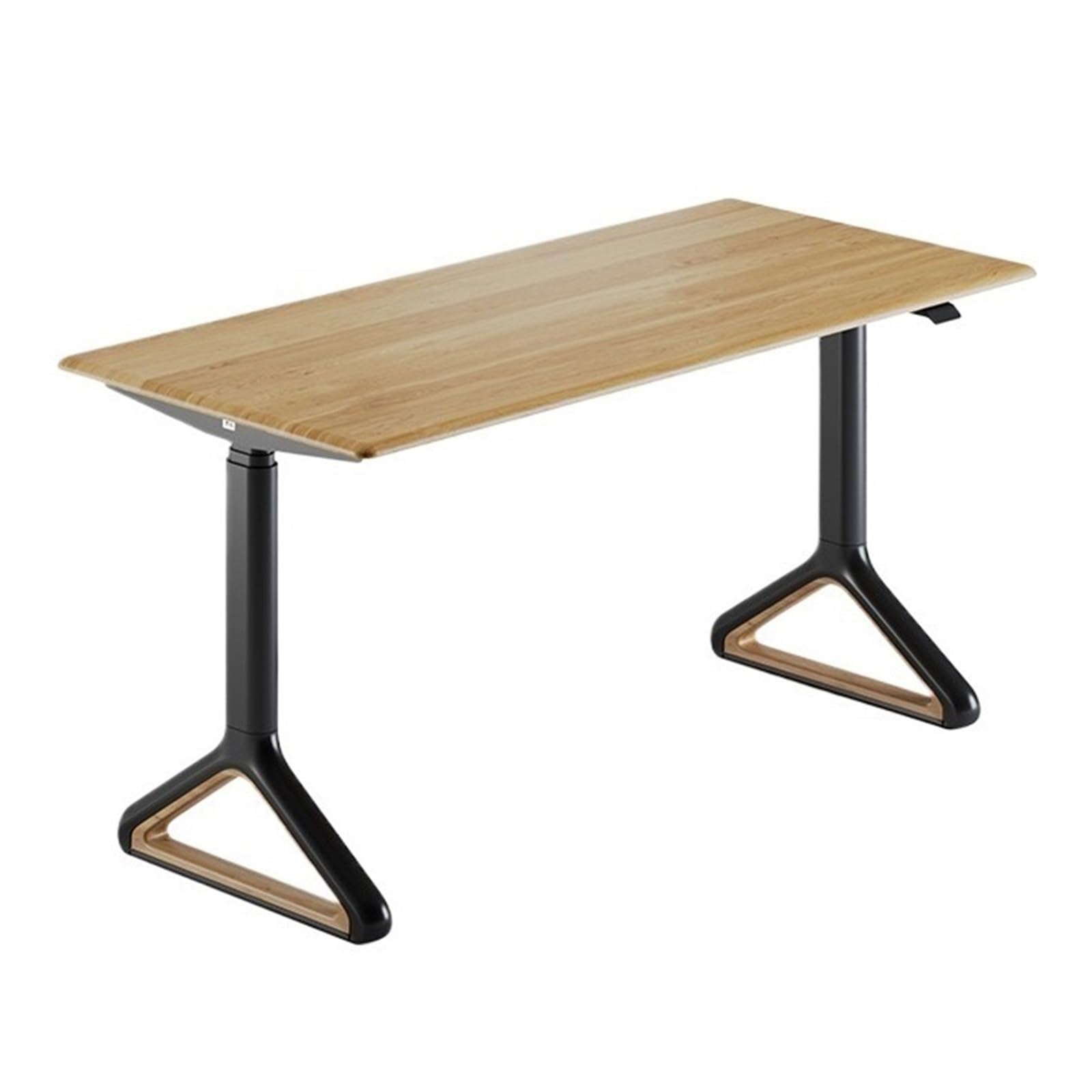 K5C7S3W9D6 Computer Desks Adjustable Height Electric Standing Desk, Modern Writing Table Workstation, Wooden Desktop Sit Stand Up Studying Writing Table(Natural,M)