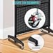NectaCol 3'x 6' Pegboard Display Stand with T-Base, Metal Peg Board Display Stand with Wheel, Standing Pegboard Display with 20 Pieces Hooks, Black