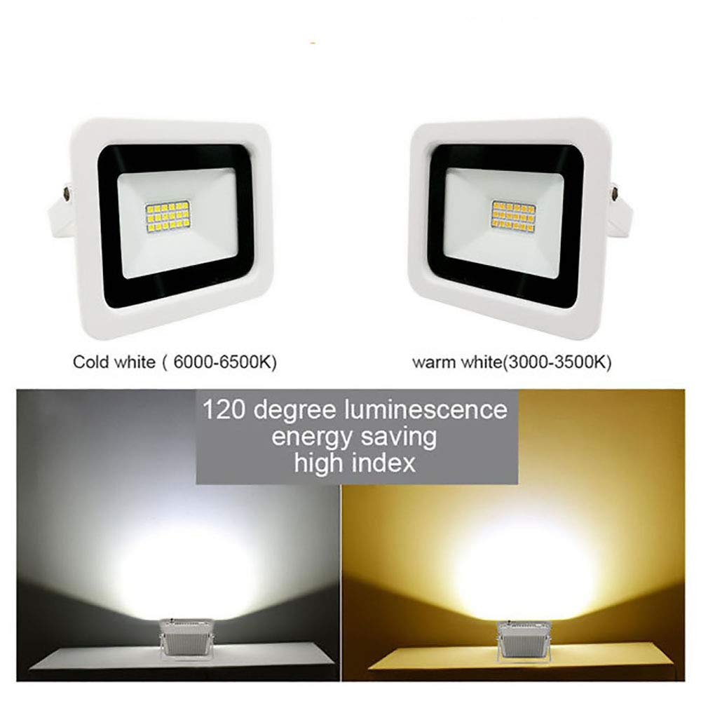 LED-schijnwerper – 10W, 20W, 30W, 50W, 100W, 220V, IP68 Waterdicht, Ultradun, Koud/warmwit, Voor Tuin, Garage, Sportveld En Meer