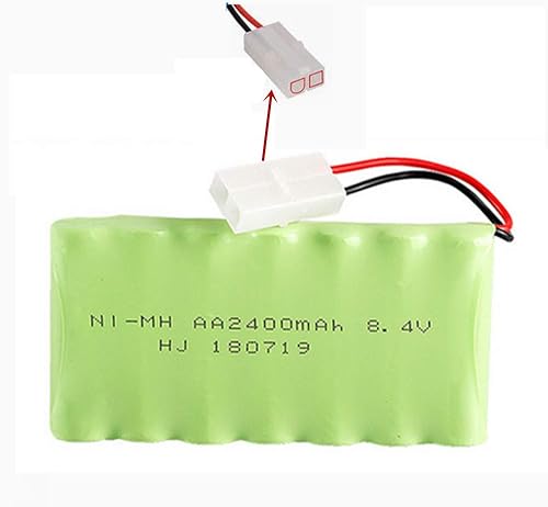 Batería NiMH de 8.4V 2400mAh Batería AA recargable con conector Tamiya estándar para RC Car RC Truck Tank 1 Pack