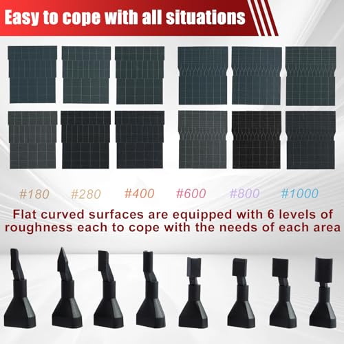 Säbelschleifer mit 8 Arten Schleifköpfe 12 Arten Schleifpapier Mini-Stiftschleifer Überlastschutz 3-Gang Reciproschleifer USB-Schnellladung Elektrischer Schleifstift 10 Funktionale Lichteffekte