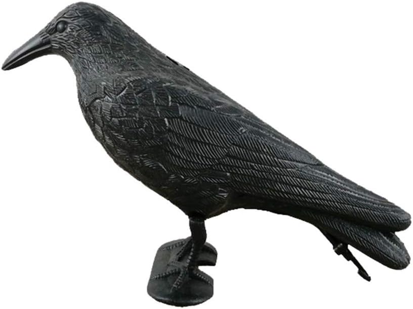 Herramienta asiática al aire libre decoración plástica jardín cuervo pájaro cebo simulación joyería de caza terrorífica patio césped y jardín insectos interiores (negro, talla única)