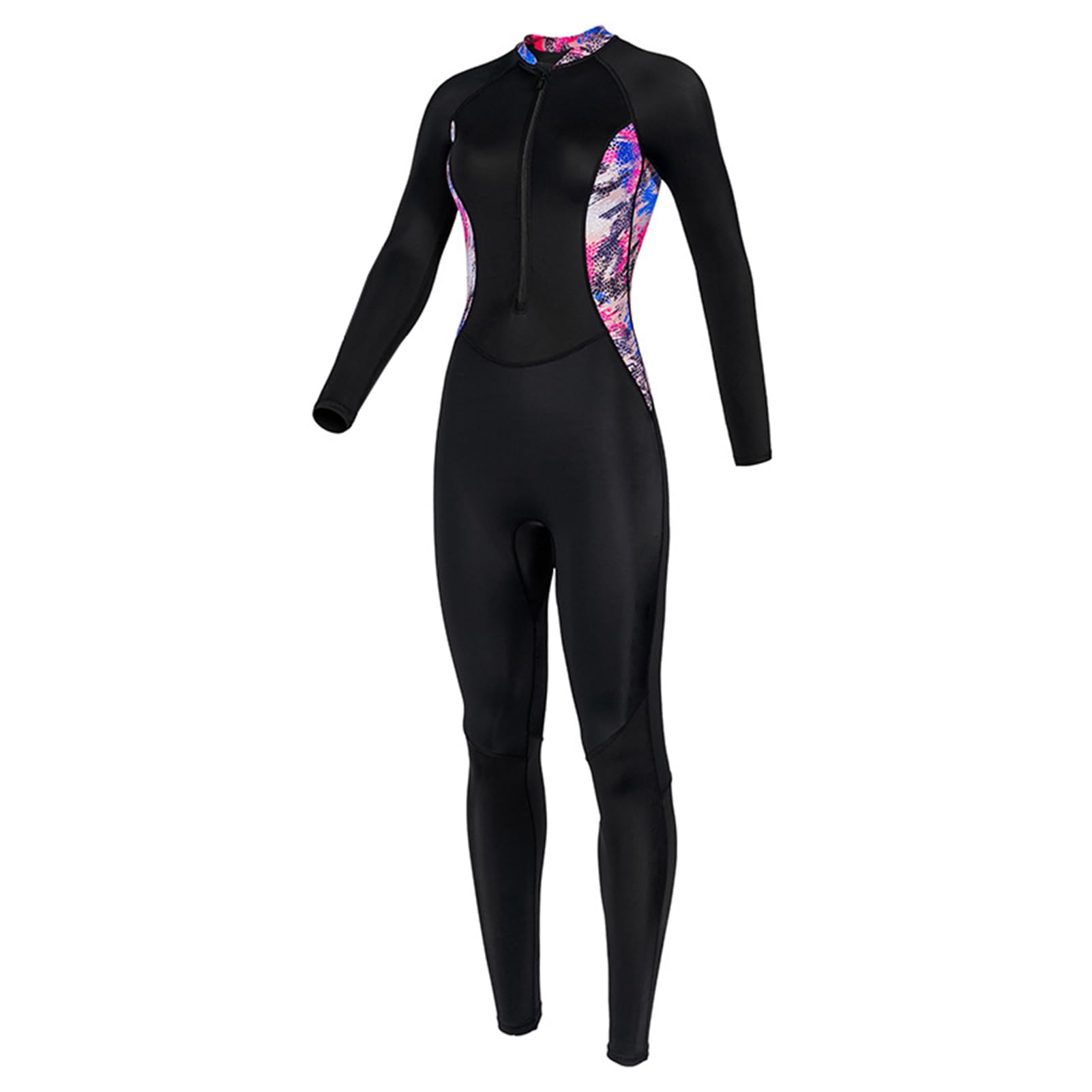 Traje De Baño De Manga Larga para Mujer con ProteccióN Solar UPF 50, Traje Neopreno Una Pieza Secado Rápido para Surf Y Snorkel, Baño con