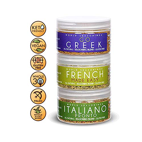 European Gourmet Variety Seasoning Spice Set Go Greek, French Made