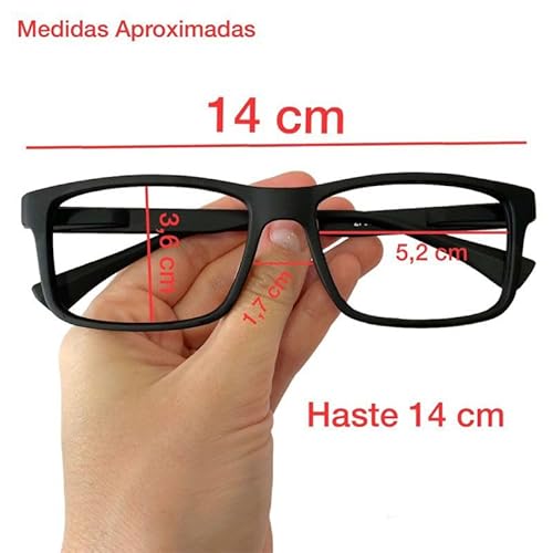 Armação de Óculos De Grau Masculino Retangular Resistente