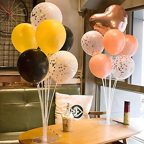 Image of JOYYPOP 6 Sets Balloon Stand Kits, Balloon Sticks with Base Table Balloon Holders Centerpieces for Graduation Wedding Baby Shower Birthday Party Decorations