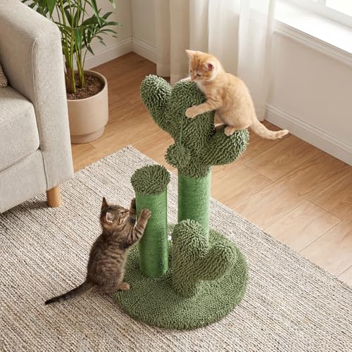 Rascador para gatos tipo cactus Tangkula verde miniatura 2