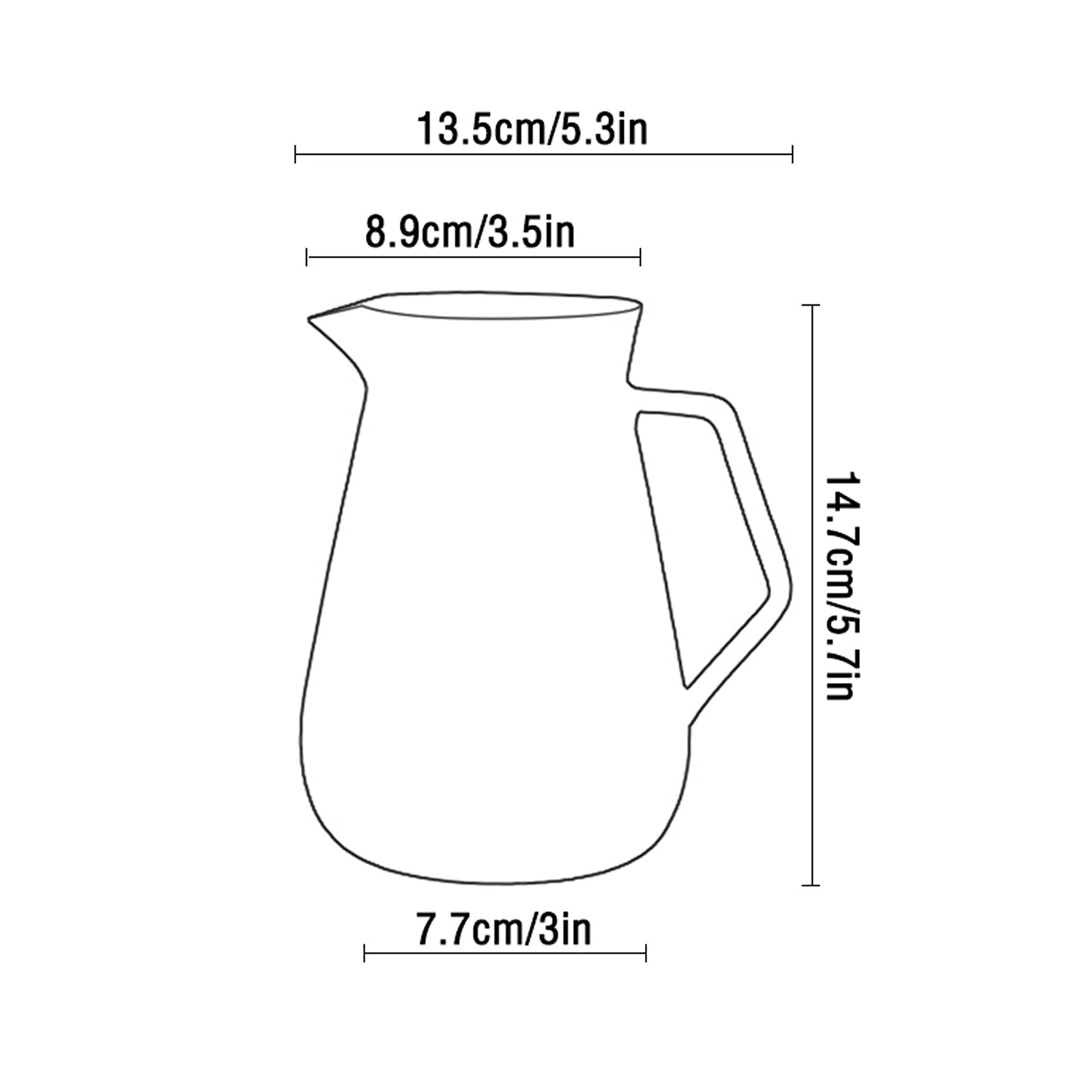 Dzbanek na wodę 50 ml kreatywny ceramiczny dzbanek z uchwytem zapobiegającym poparzeniom odporny na wysoką temperaturę zimny dzbanek domowy czajniczek dzbanek na sok dzbanek do herbaty
