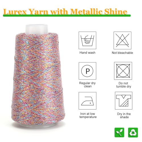Image of Metallic Crochet Thread, 80g Lurex Yarn for Charms(Afterglow)